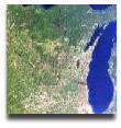 True-color MODIS image of Wisconsin